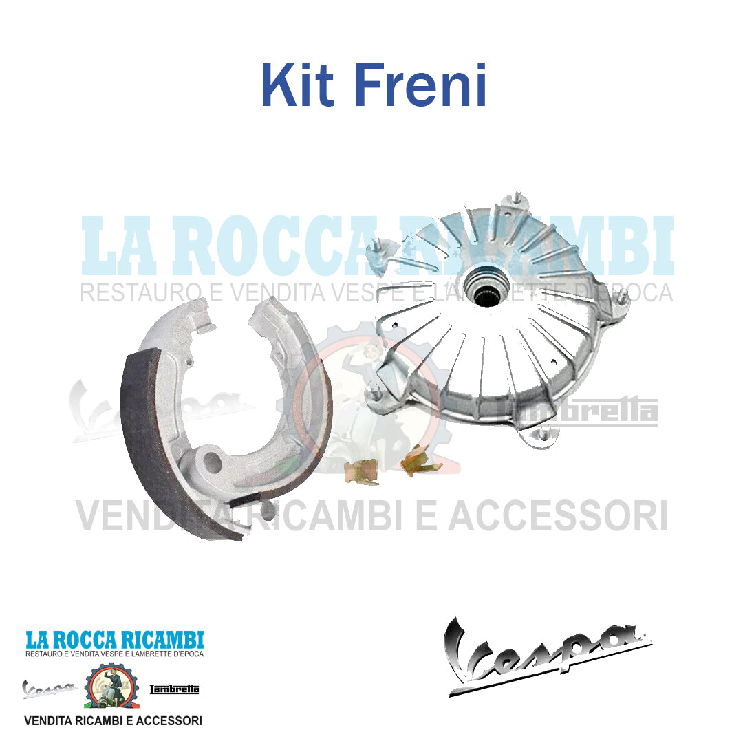 Kit Tamburo Freno + Ganasce Freno Posteriore Per Vespa 50 Special - Et3 - Primavera