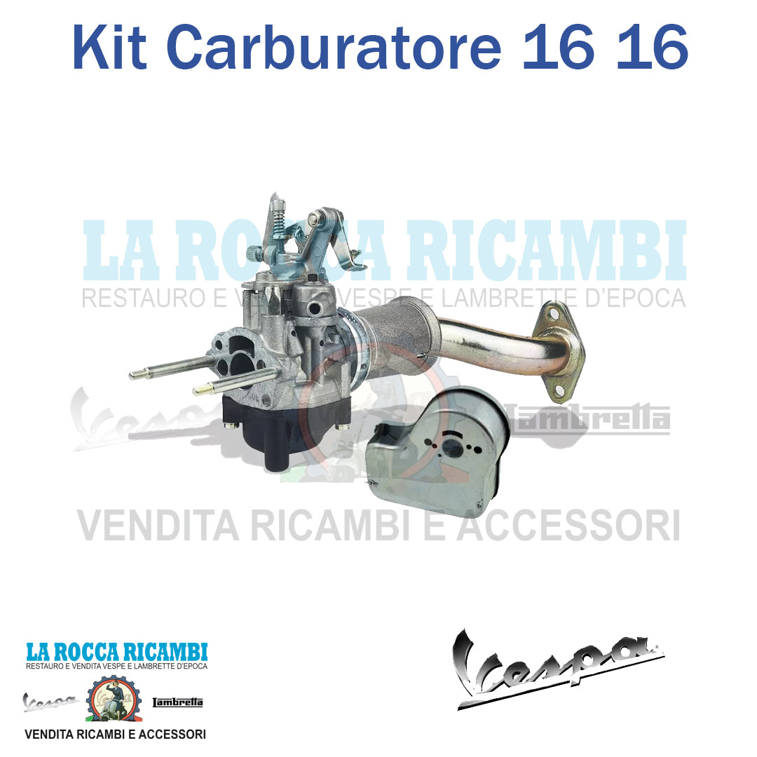 Kit Carburatore Dell'Orto 16 16 Con Filtro Per Vespa 50 Special