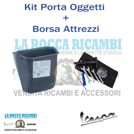 Kit Porta Oggetti + Borsa Attrezzi Per Vespa 50 - L - R - Special - Et3 - Primavera