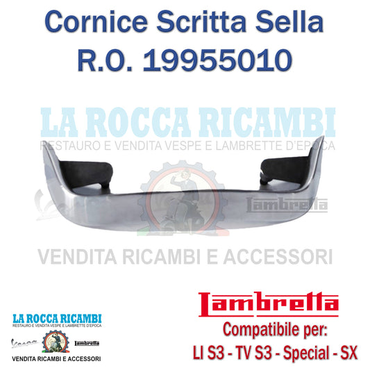 Supporto Scritta Posteriore Sotto Sella Lambretta LI / TV Serie 3 - SPECIAL - SX Dal 1961 Al 1968