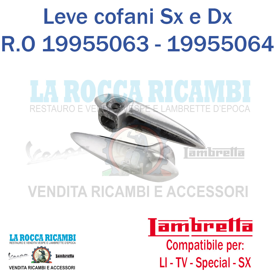 Leve Chiusura Cofani Lambretta LI / TV Serie 3 SPECIAL - SX - J 50 / 100 / 125