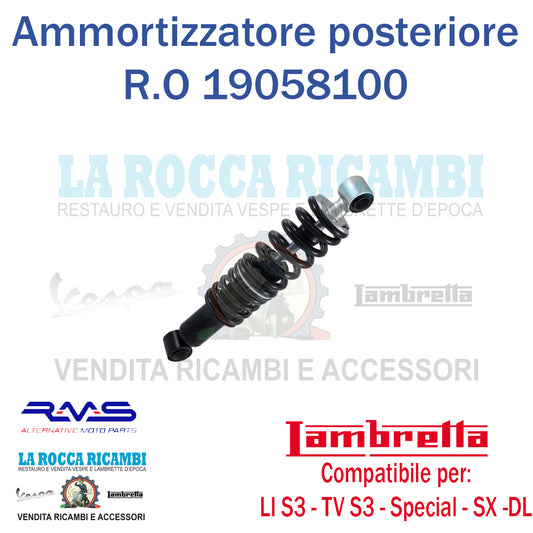 Ammortizzatore posteriore Lambretta LI 125/150 Serie 3 - TV 175 Serie 3 - SPECIAL 125/150 - SX 150/200 - DL 125/150/200