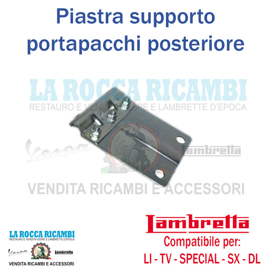 Piastra Fissaggio Portapacchi Lambretta LI Serie 3 - TV Serie 3 - SPECIAL - SX - DL