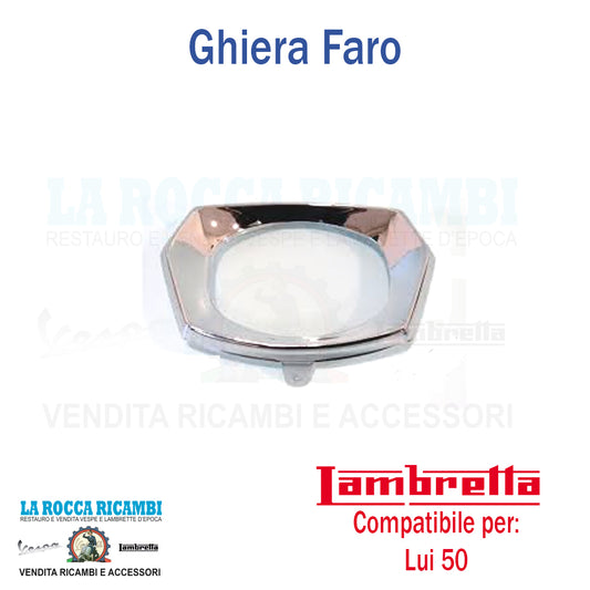 Ghiera / Cornice Faro Anteriore Lambretta LUI 50