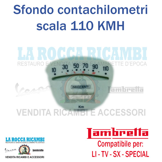 Seriografia Contachilometri 110 KMH Lambretta LI Serie 3 - TV Serie 3 - SX - SPECIAL
