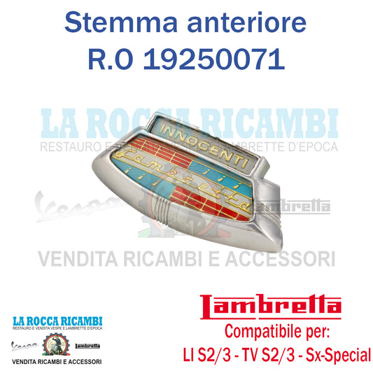 Stemma Anteriore Centrale Lambretta LI Serie 2/3 - TV 175 Serie 2/3 - SX - SPECIAL