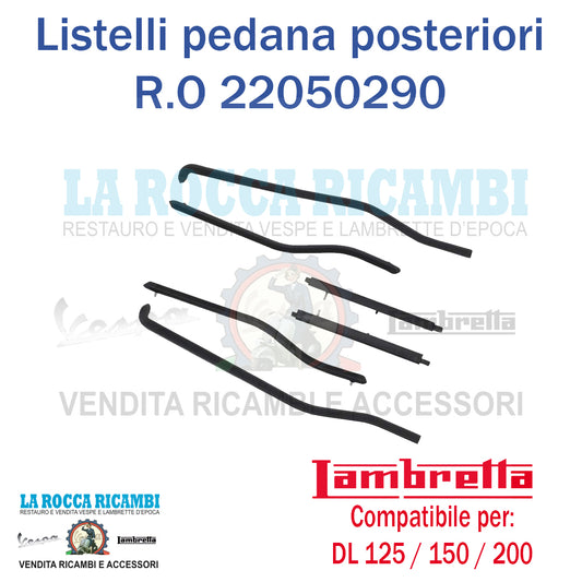 Kit Listelli Pedana Posteriori Lambretta DL 125 / 150 / 200