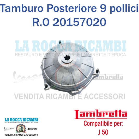 Tamburo Posteriore Lambretta J 50 Ruota 9 pollici