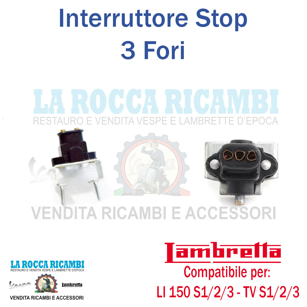Interruttore Stop 3 Uscite Lambretta LI 150 Serie 1/2/3 - TV 175 Serie 1/2/3