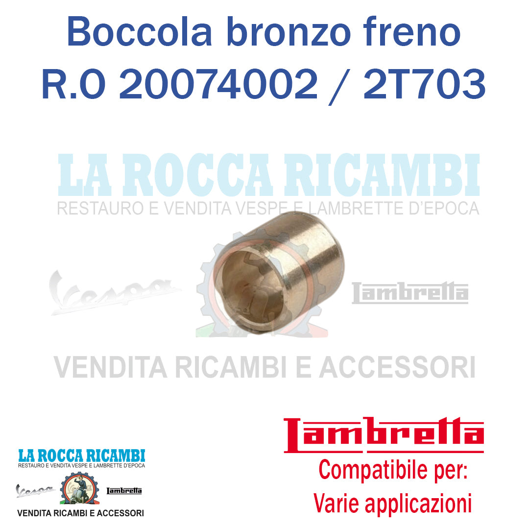 Boccola bronzo per pedale freno Lambretta A - B - C - LC - D - LD - E - F - LI - TV - SX - SPECIAL - DL - J 50/100/125