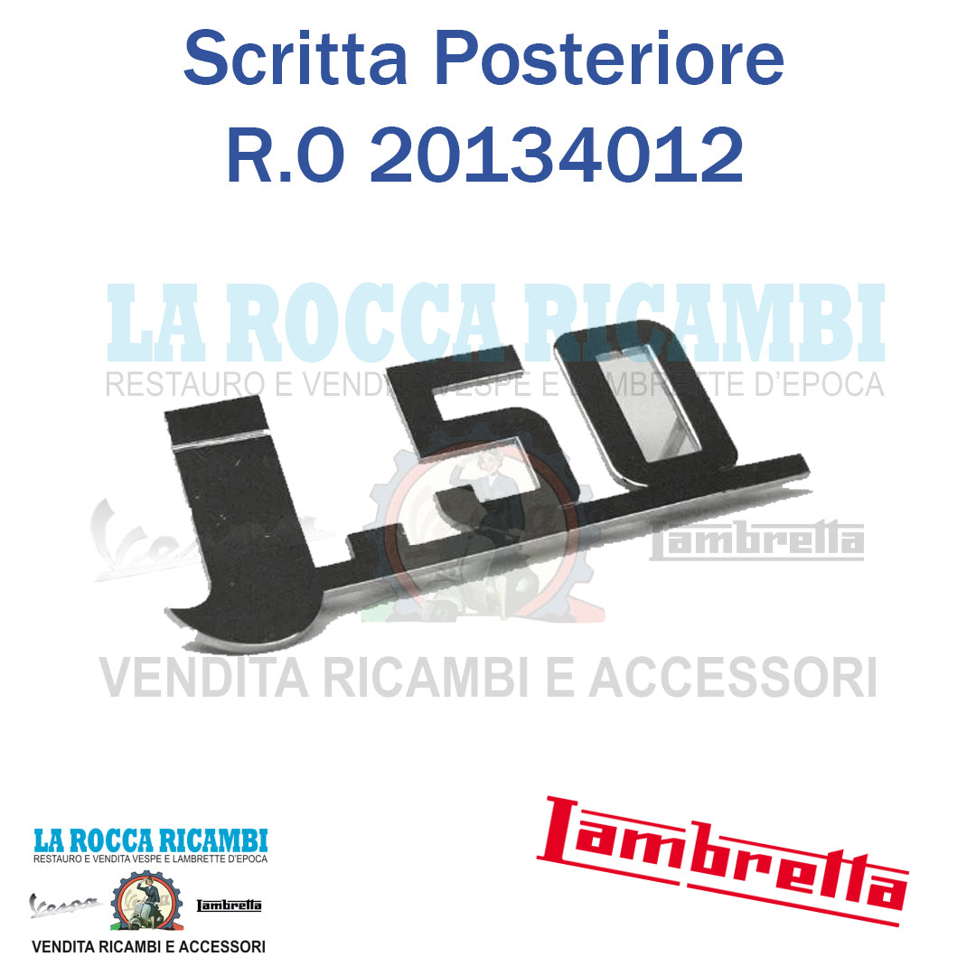 Scritta Targhetta Posteriore "J.50" Lambretta J 50 R.O 20134012