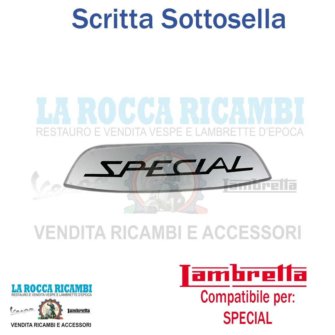 Scritta "SPECIAL" Sottosella Colore Nero Lambretta SPECIAL 125/150