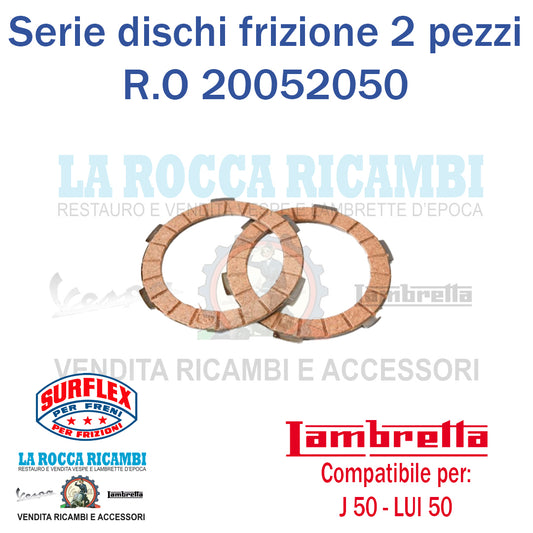 Dischi Frizione 2 Dischi Lambretta J 50 - LUI 50