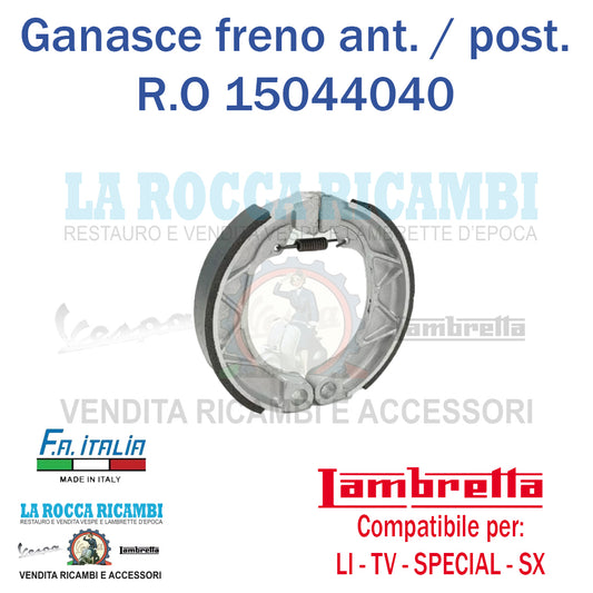 Ganasce Freno Anteriore / Posteriore Lambretta LI - TV - SX - SPECIAL