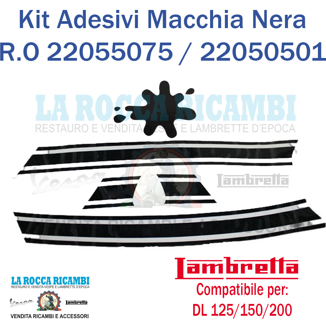 Kit Adesivi Macchia Nera Lambretta DL 125/150/200