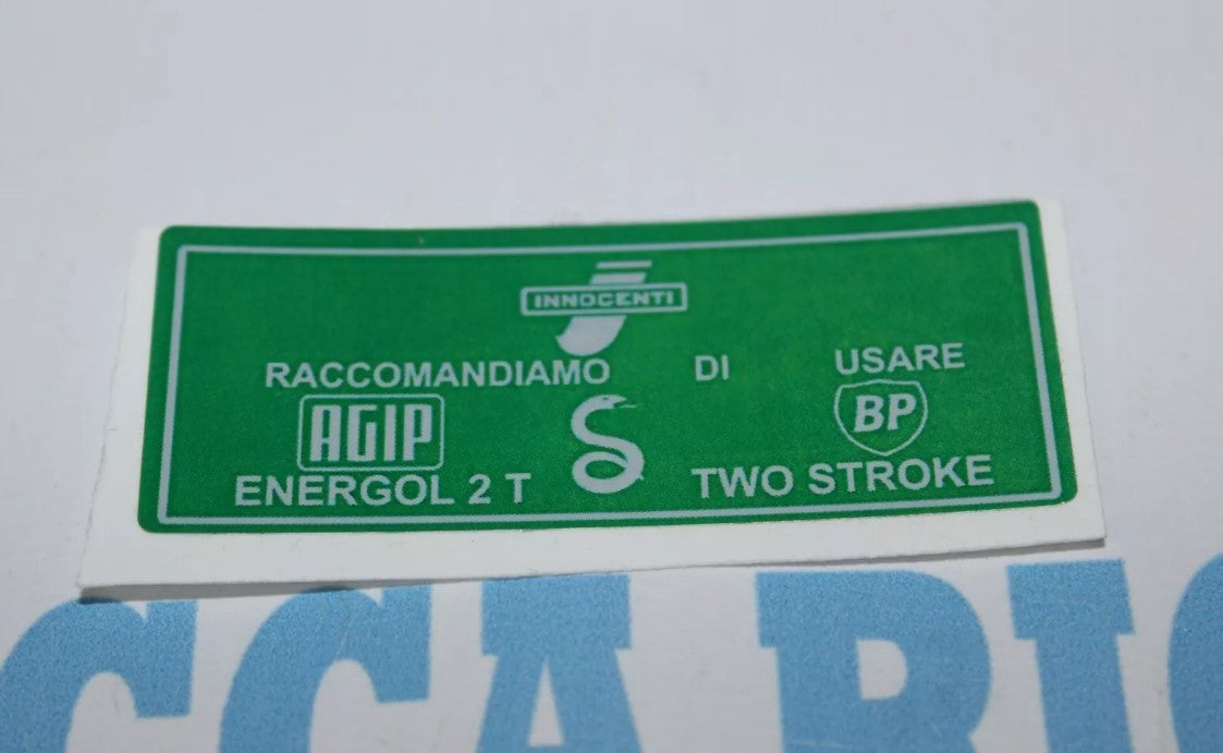 Adesivo / Decalcomania tappo serbatoio benzina Lambretta LI - TV - SX - SPECIAL - DL