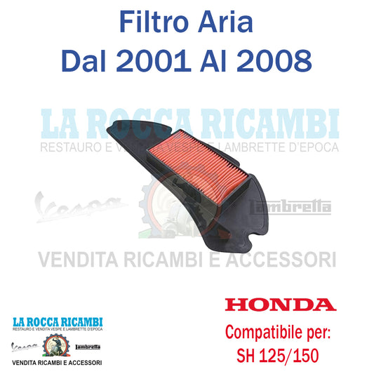 Filtro Aria HONDA SH 125/150 R.O. 17210 DAL 2001 AL 2008
