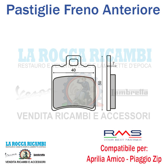 Pastiglie Freno Anteriore PIAGGIO ZIP 50 - APRILIA AMICO 50