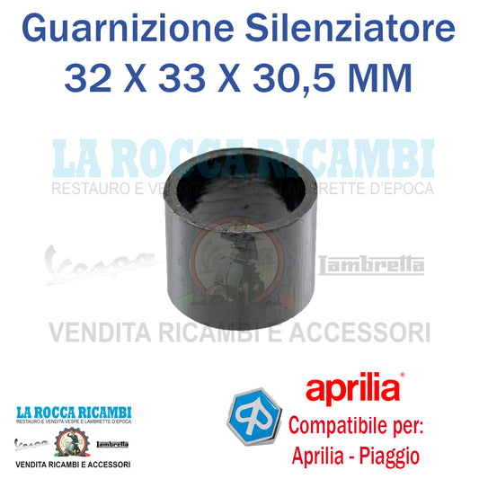 Guarnizione Silenziatore PIAGGIO 4T 125-180-200-250-300cc 32X33X30,5MM