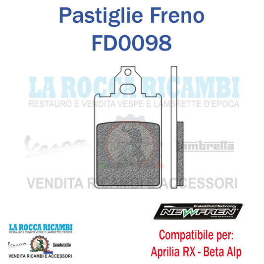 Pastiglie Freno APRILIA RX  - BETA ALP - ATK