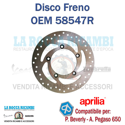 DISCO FRENO POSTERIORE PIAGGIO BEVERLY 125 / 300
