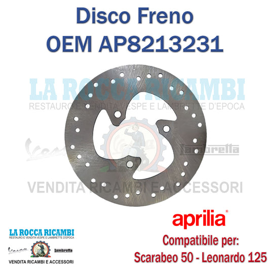 DISCO FRENO POSTERIORE FISSO APRILIA SCARABEO 50 1998 - 2005 - APRILIA LEONARDO 125 POSTERIORE