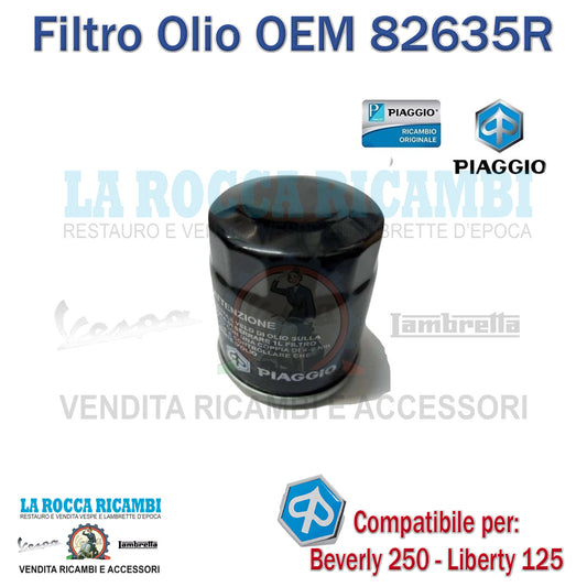 FILTRO OLIO PIAGGIO VESPA SPRINT - LX - LIBERTY - BEVERLY R.O 82635R