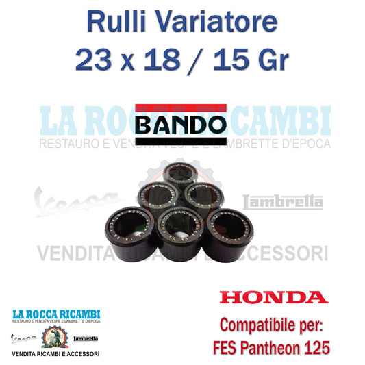 KIT 6 RULLI 23 X 18 X 15 GRAMMI HONDA PANTHEON 125