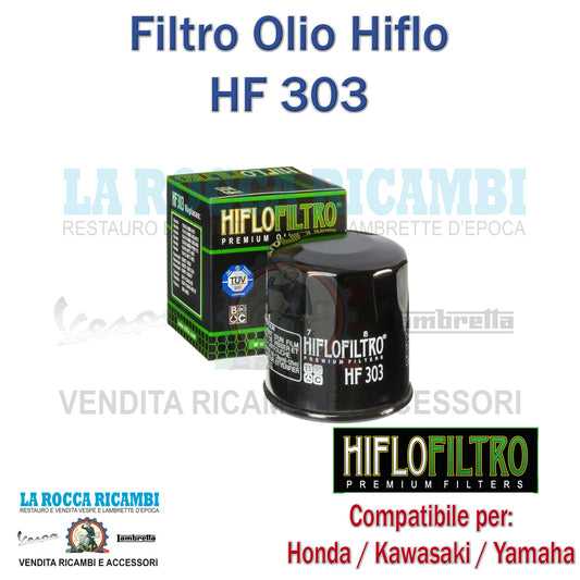 FILTRO OLIO HONDA - KAWASAKI YAMAHA - POLARIS [HF 303]