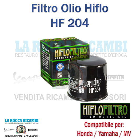 FILTRO OLIO HONDA - KAWASAKI - SUZUKI - YAMAHA - MV AGUSTA - TRIUMPH [HF 204]