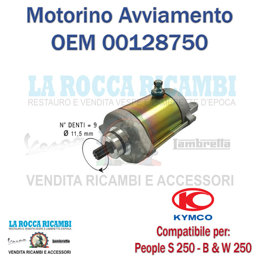 MOTORINO AVVIAMENTO SENZA CAVO KYMCO PEOPLE S - X CITING DAL 2002 AL 2010