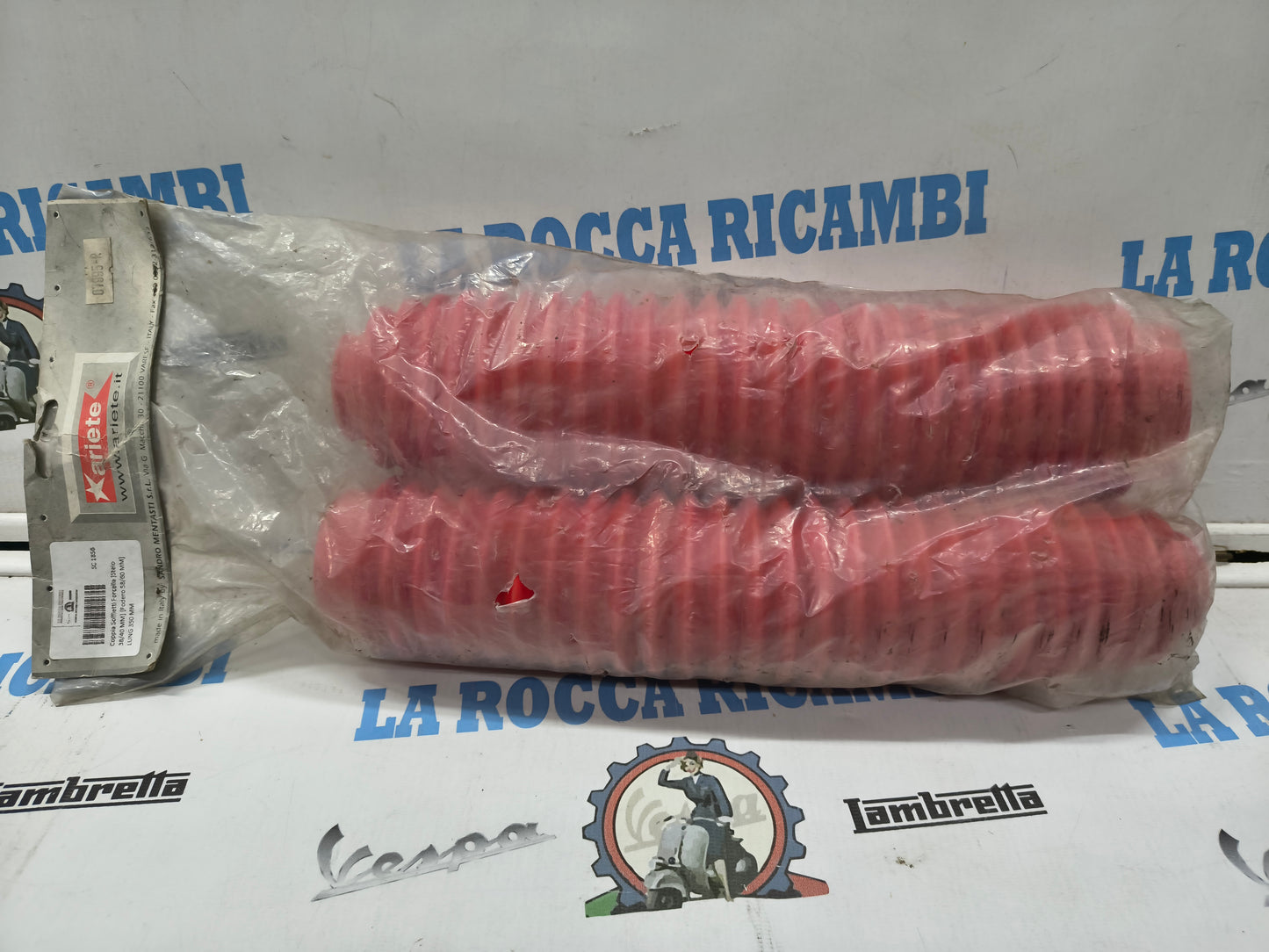 Coppia Soffietti Forcella [Stelo 38/40 MM] [Fodero 58/60 MM] LUNG 350 MM ROSSI