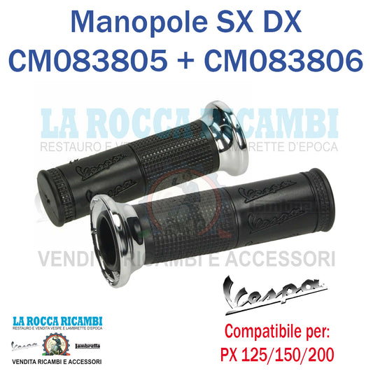 Manopole SX DX Vespa PX 125 / 150 / 200 Dal 2011 Originale CM083805 - CM083805