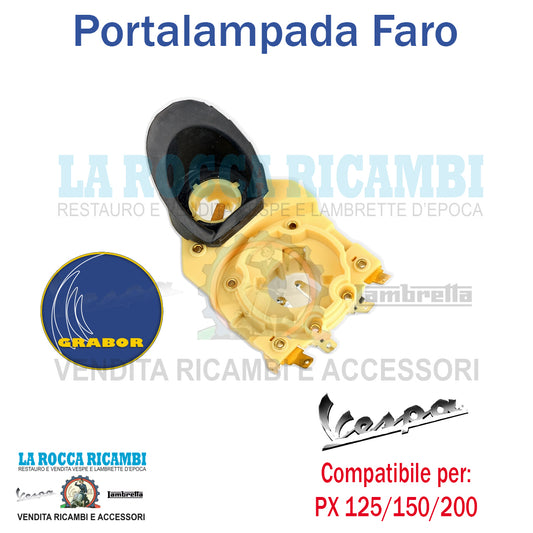 Portalampada Faro Anteriore Vespa PX 125/150/200 R.O 162929 - 191022 - 162926