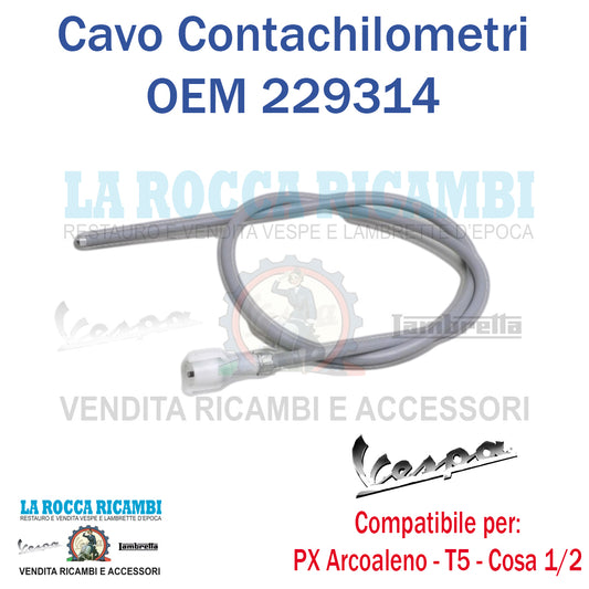Cavo Trasmissione Contachilometri Vespa PX Arcobaleno/T5/Cosa 1/2 R.O 229358