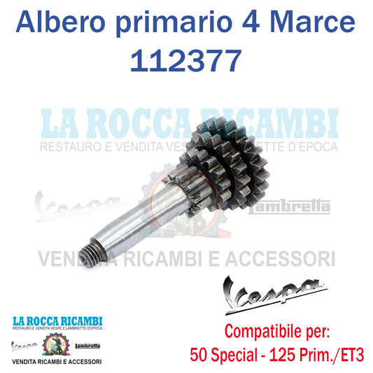 Ingranaggio Quadruplo 4 Velocità VESPA 50 SPECIAL/PK - 125 ET3/PRIMAVERA (Z 10/Z14/Z18/Z22)