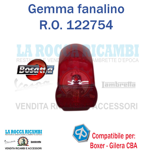 Plastica fanalino posteriore Piaggio Boxer - Gilera CBA - R.O 122754