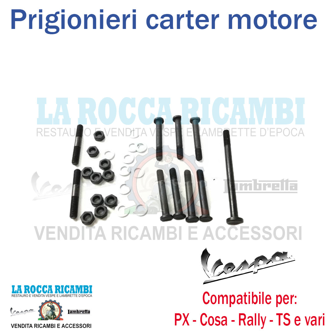 Kit Prigionieri e Bulloni Fissaggio Carter Vespa PX 125 / 150 / 200 - R.O 012485