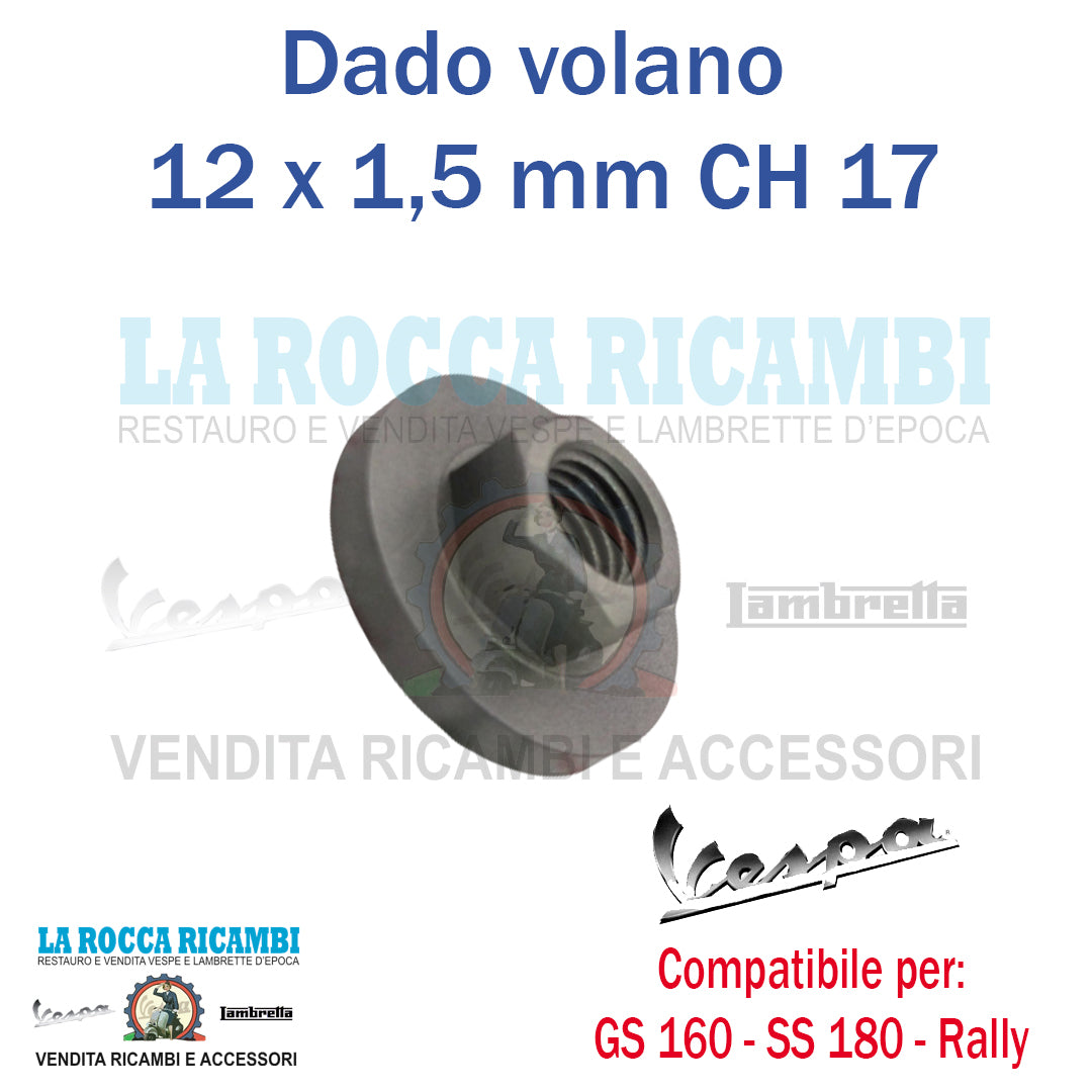 Dado Volano 12 x 1,5 mm Vespa GS 160 - SS 180 - RALLY 180/200