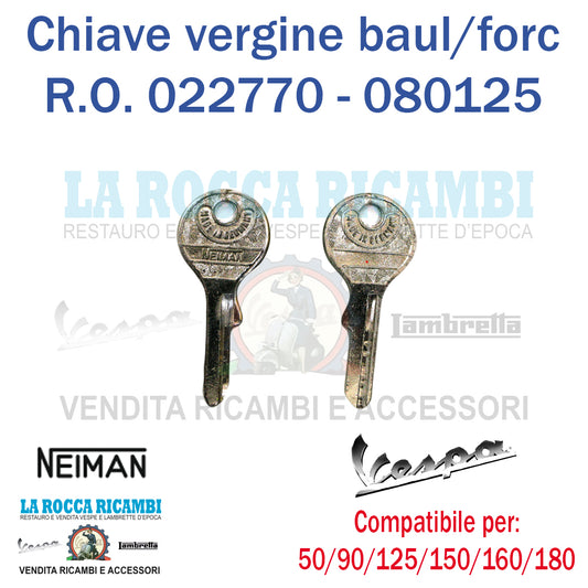 Chiave Serratura Con Scritta "NEIMAN" Vespa 50 - PX