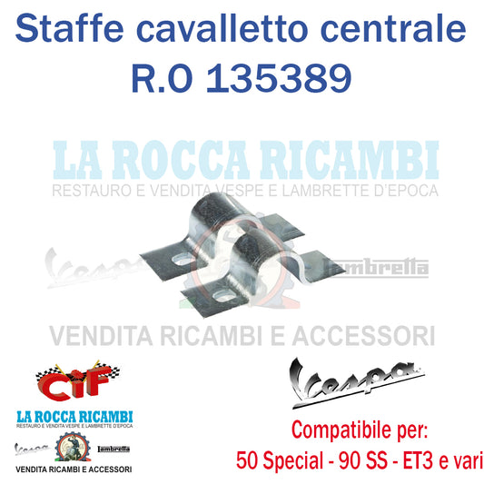 Staffe Cavalletto Centrale 20MM Vespa 50 Special/Primavera/ET3/GL/Super/TS/GTR