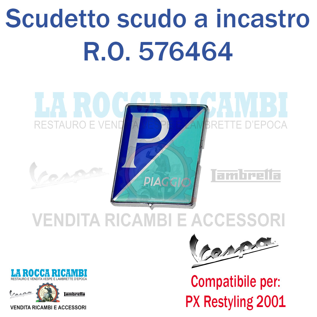 Scudetto Quadrato Calandra Anteriore Ad Incastro Vespa PX Millenium - ET4