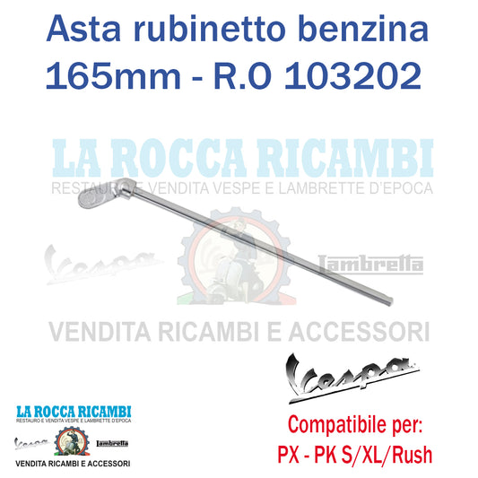 Leva Asta Benzina Alluminio Vespa PX 125/150/200 - PK / S / XL / RUSH - R.O 103202