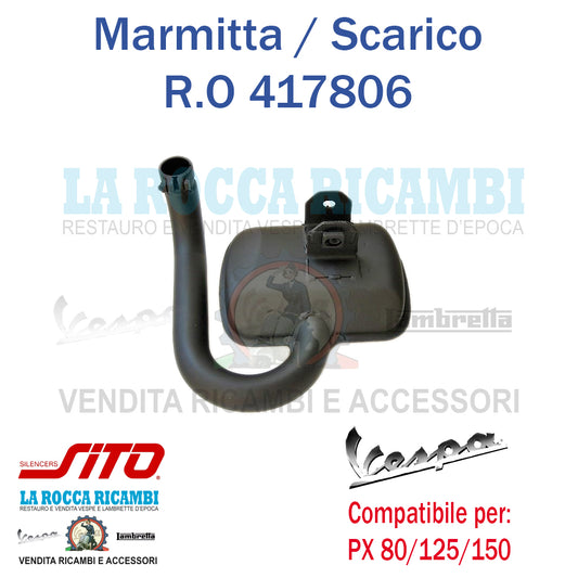 Marmitta / Scarico Vespa PX 125 / 150 SITO