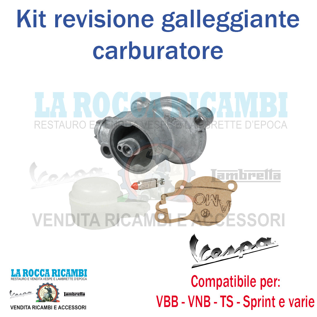 Kit revisone Galleggiante Completo Carburatore NON Molleggiato Vespa VNB - VBB - PX 20 MM