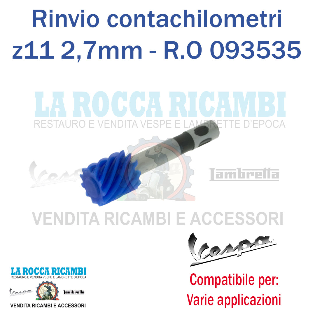 Pignone Rinvio Contachilometri Vespa 11 Denti 2,7 MM Vespa VNB VBB SUPER