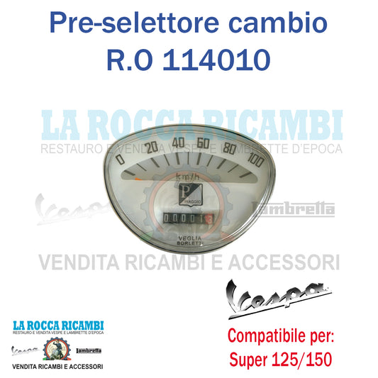Contachilometri Vespa SUPER Scala 100 KMH [SFONDO BIANCO]