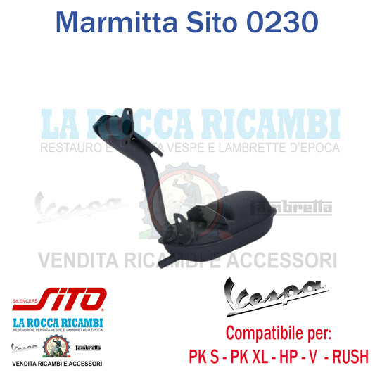 Marmitta Vespa 50 PK S - XL - HP - RUSH - V