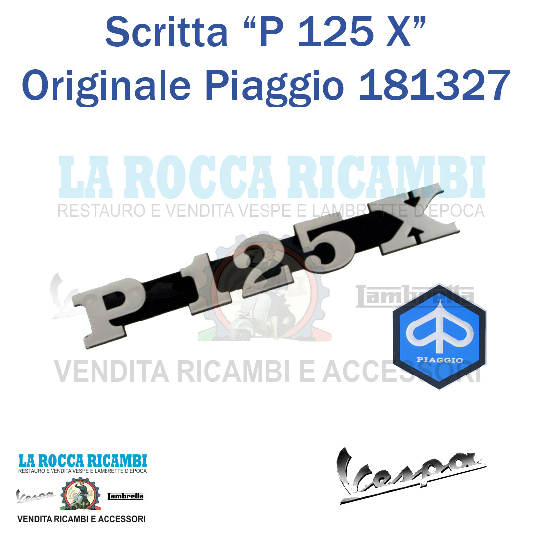 Scritta Laterale Cofano P 125 X Vespa PX Originale 181327