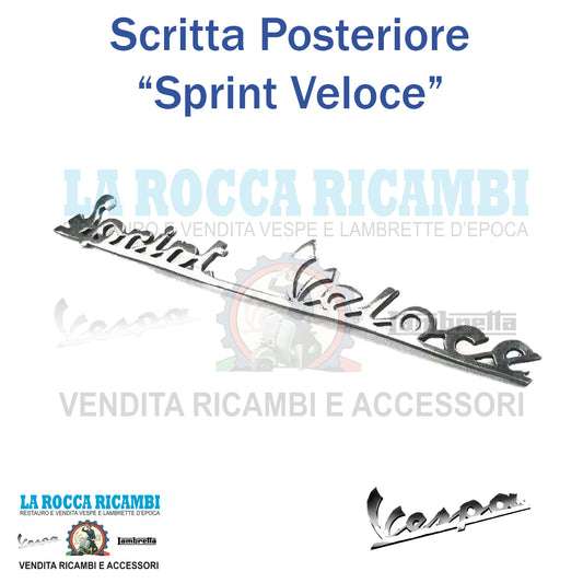 Scritta Targhetta Posteriore "SPRINT VELOCE" Vespa Sprint Veloce 150